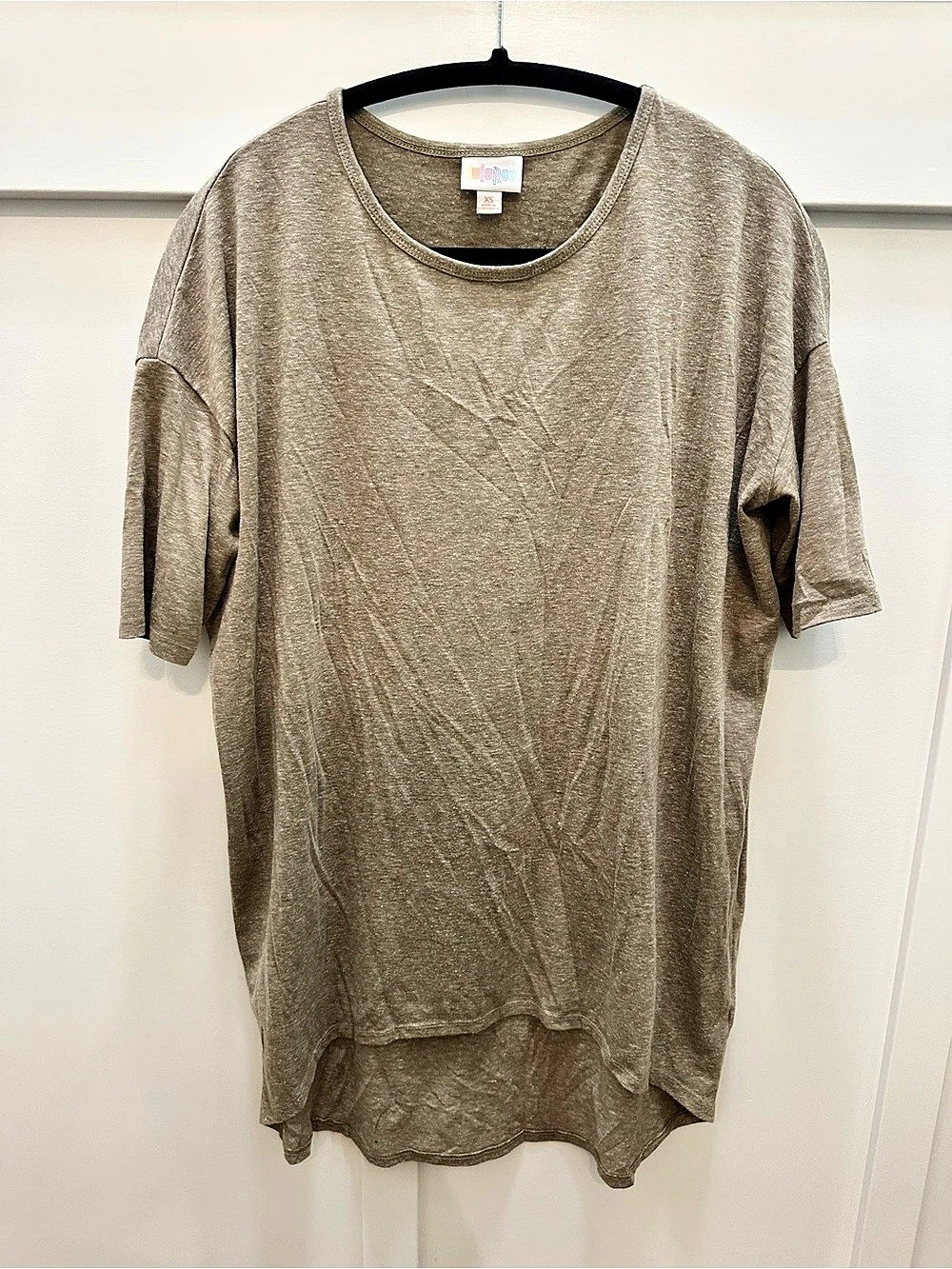 LuLaRoe Classic T Brown Short Sleeve Tunic Size XS